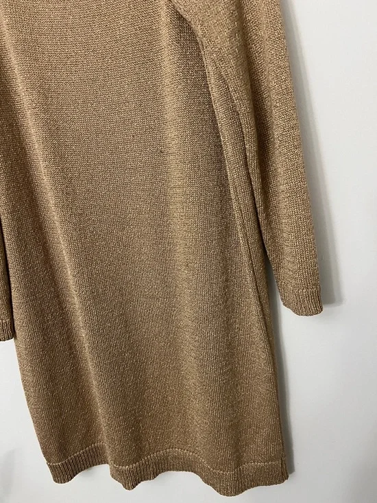 Massimo Dutti Gold Bronze Cold Shoulder Jumper - Picture 4 of 6